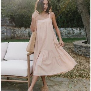 Jenni Kayne Seersucker Dress in Blush